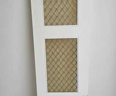Bespoke Solid Wood Pantry / Cabinet Door with Decorative Brass Mesh