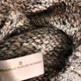 Gorgeous chunky knit poncho-style top in a grey marl with flecks of navy and cream Image 3