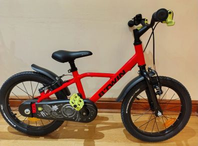 Kids 16 Inch Aluminium Bike B'TWIN Racing 900