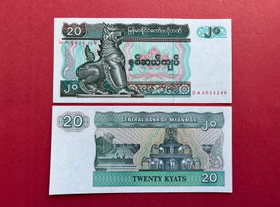 Myanmar  20. Kyats   1994. Pick. 72a.  ( Uncirculated. )