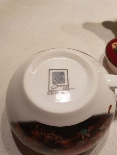 Christmas Theme -Pattern Summer River Tea for 1 Set - Teapot and matching cup.- Brand New -Boxed