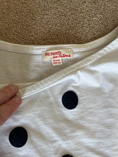 Sfera trousers ladybird and DPAM ladybird top size 11/12 years