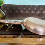 Vintage Chefs Castle Brand Ireland Lidded Copper Sautee Pan Solid Brass Handle Image 8