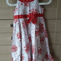 Lovely girl dress,Red and white flower girl dresses.