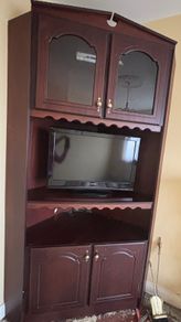TV wood corner unit