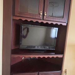TV wood corner unit