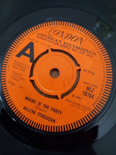 Helena Ferguson Where Is The Party Demo Promo 7"