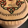 Handmade Fabric Ottoman with Celtic Elements Image 5