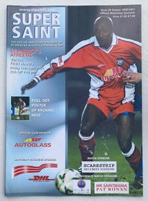 2001 St. Patrick's Athletic v Finn Harps - League of Ireland Premier Division Programme