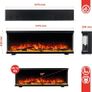 Electric Fireplace LEA - Electric 3-in-1 Fireplace with Panoramic View, Heater, 3D Flame Effect, 12 Flame Colors, Remote Control Image 5