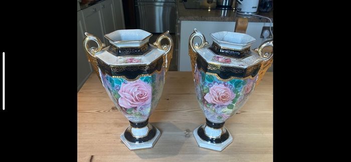 Pair vintage vases