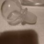 Art deco glass whiskey decanter with lid,,buyer collects or pays postage thank you, good patina condition,,sold as is, see pictures for condition,, Image 10
