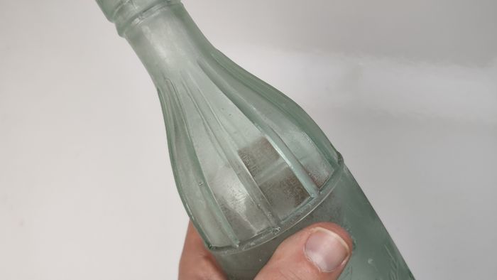 394 - Antique Seeds Preston Mineral Water Clear Glass Decorative Collectible Bottle
