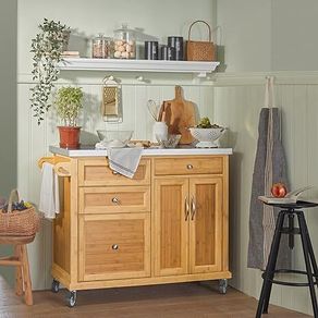 Bamboo Kitchen Island Cabinet