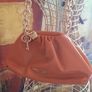 River Island Burnt Orange Chunky Chain Ruched Bag, AV Image 9