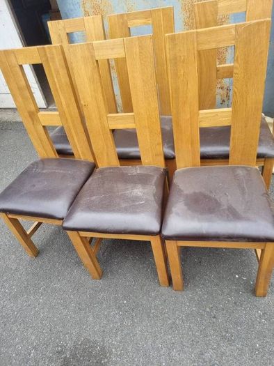 table and six chairs