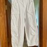 SALE Fab Zara Mid Rise White Multi Pocket Wide Leg Cargo Trousers  Size 42 UK 14 Image 9