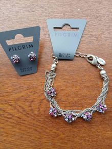 Pilgrim bracelet and earrings