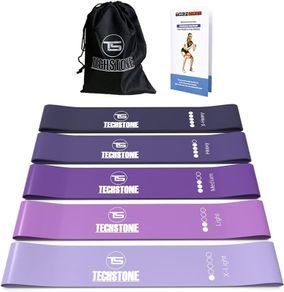 FREE EXPRESS SHIPPING Resistance Bands Set for Men and Women, Pack of 5 Different Resistance Levels Elastic Band for Home Gym Long Exercise Workout Great Fitness Equipment for Training, Yoga  Free Carrying Bag