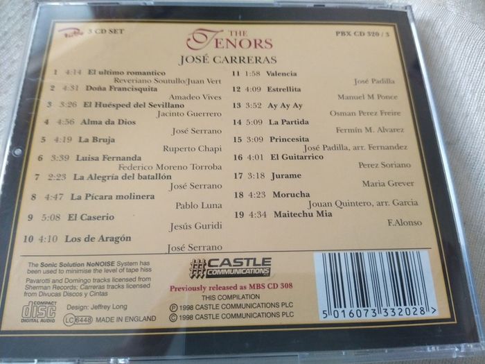 The Tenors Jose Carreras Cd