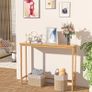 Console Table, Slim Entryway Table, Narrow Sofa Table, 100cm Bamboo Hallway Table for Entryway, Living Room, Bedroom, Foyer, Natural Image 2