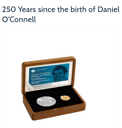 Daniel OConnell Gold and Silver Two Coin Proof Set 2025 limted to 250