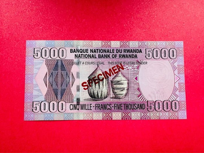 Rwanda  5,000 Francs. 2004   SPECIMEN  Scarce  & RARE ( Uncirculated )