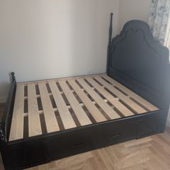 Super king size, solid wood bed frame