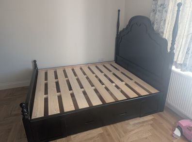 Super king size, solid wood bed frame