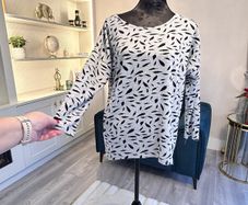 Ladies Grey & Black Long-Sleeved Top from Only. Size Medium UK 10 / EU 38