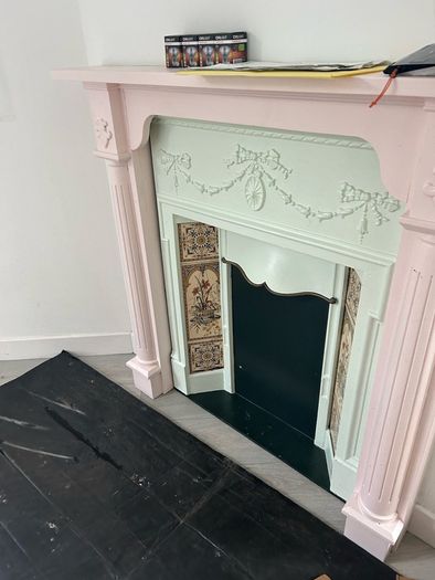 Fireplace and surround