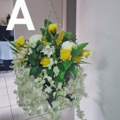 hanging baskets yellow