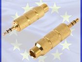 New Gold Audio 3.5 mm Male 1/8 To 6.5 mm 1/4 Female Stereo Adapter 6.3 mm #241