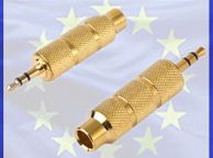 main image for ad New Gold Audio 3.5 mm Male 1/8 To 6.5 mm 1/4 Female Stereo Adapter 6.3 mm #241