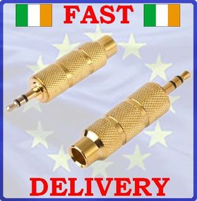 New Gold Audio 3.5 mm Male 1/8 To 6.5 mm 1/4 Female Stereo Adapter 6.3 mm #241
