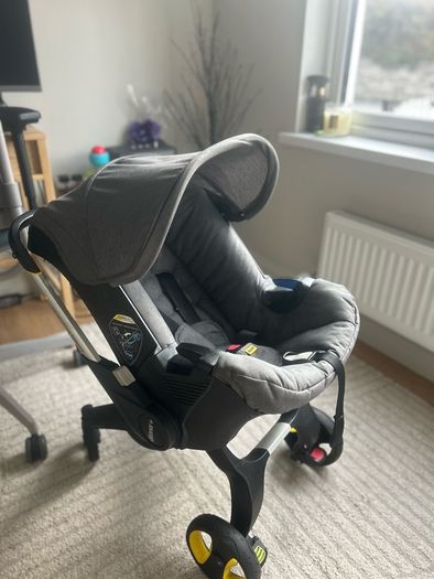 doona car seat/stroller.  plus rain cover