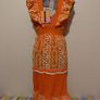 RIVER ISLAND Orange floral frill detail beach maxi dress, NEW WITH TAGS Image 8