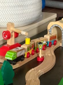 Wooden Train Track Set