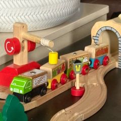 Wooden Train Track Set