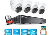27655 ANNKE 8CH 5MP Lite Security Camera System DVR - 4PCS 5MP Dome Surveillance CCTV Kit