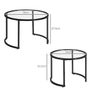 2-Piece Nesting Glass Coffee Table Set Image 2