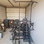 home gym dumbells bench pull up dip bar and bike Image 4