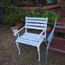 2 X Vintage Iron Garden Armchairs Image 3