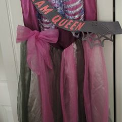 Girls Zombie Prom Queen Costume Aged 7-8