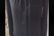 blouse round neck size 10 black round neck with leather trim