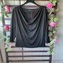 top Bnwt cowl draped neckline top baloot size 12 Image 3