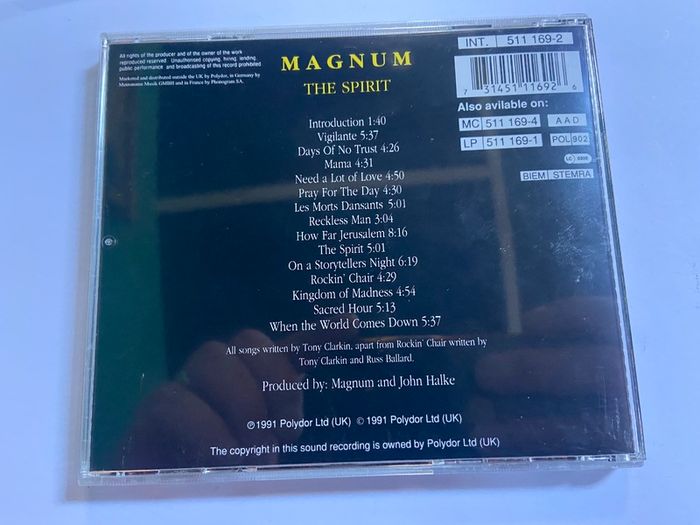 Magnum The Spirit CD