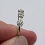 Brand New 18ct White Gold Triple Flower Cluster Diamond Ring Image 8