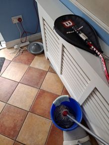 Unused squash racket