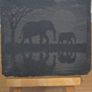 Hand-engraved Elephant Slate Coasters Image 4